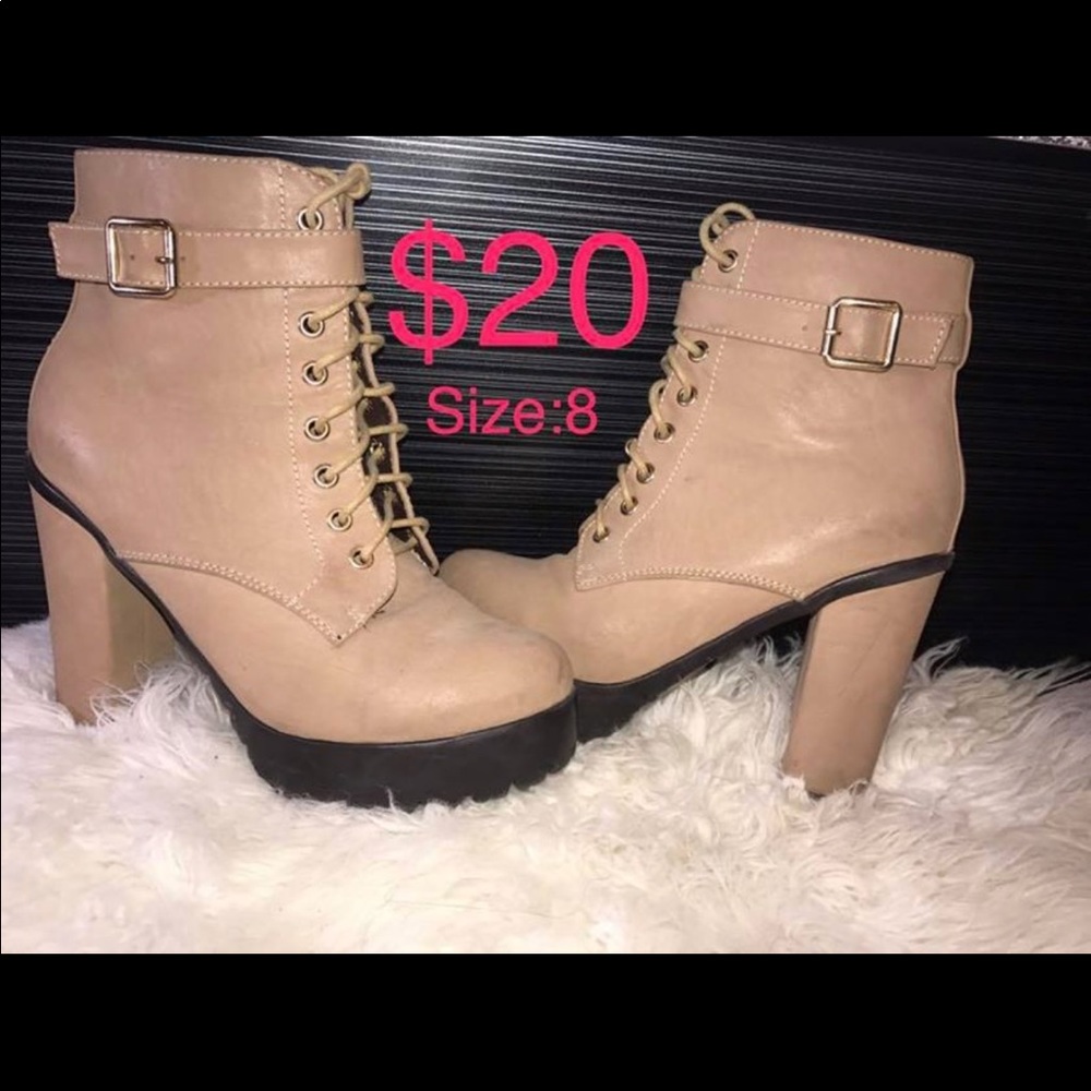 Tan booties